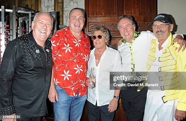 Spike Edney, Al Murray, Roger Daltrey, Eric Idle and Jim Beach attend the Queen AIDS Benefit in support of The Mercury Phoenix Trust at One Mayfair...