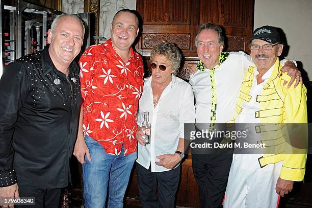 Spike Edney, Al Murray, Roger Daltrey, Eric Idle and Jim Beach attend the Queen AIDS Benefit in support of The Mercury Phoenix Trust at One Mayfair...