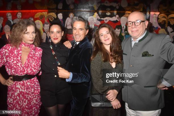 Eva Ionesco, Claire Berest, Vincent Darré, Emma Becker and Marc Lambron attend Castel Prize 2023 Ceremony at Castel Club on November 15, 2023 in...