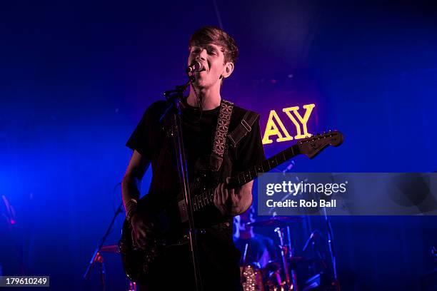 Robert Milton from Dog is Dead performs at Day 1 of Bestival at Robin Hill Country Park on September 5, 2013 in Newport, Isle of Wight.