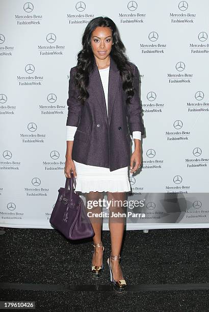 Brandi Garnett is seen around Lincoln Center during Spring 2014 Mercedes-Benz Fashion Week on September 5, 2013 in New York City.