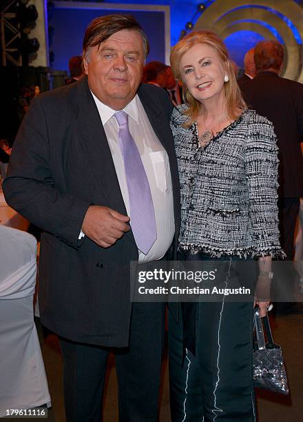 Helmut Thoma and wife Daniele attend "Deutscher Radiopreis" at Schuppen 52 on September 5, 2013 in Hamburg, Germany.