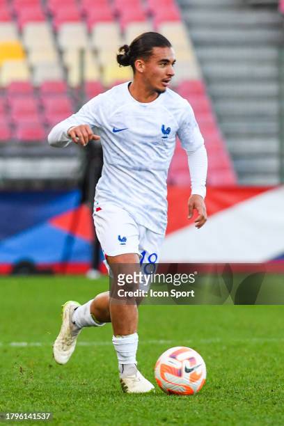Noah LAHMADI of France during the UEFA Euro 2024, qualifications match between France U19 and Denmark U19 at Stade de la Source on November 21, 2023...