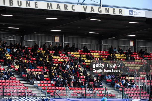 Fans of Frannce during the UEFA Euro 2024, qualifications match between France U19 and Denmark U19 at Stade de la Source on November 21, 2023 in...