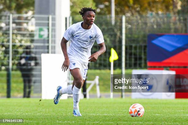 Aboubaka SOUMAHORO of France during the UEFA Euro 2024, qualifications match between France U19 and Denmark U19 at Stade de la Source on November 21,...