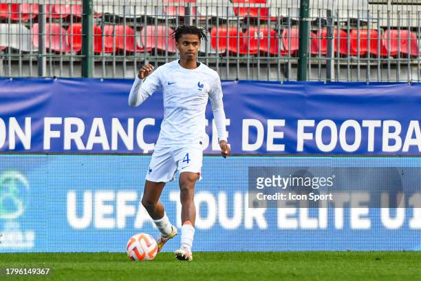 Yoni GOMIS of France during the UEFA Euro 2024, qualifications match between France U19 and Denmark U19 at Stade de la Source on November 21, 2023 in...