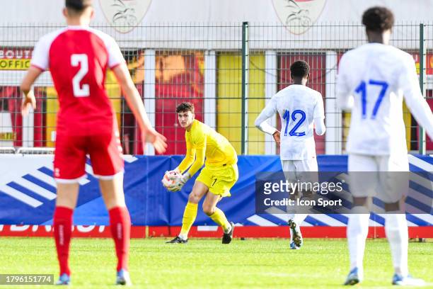 Alexis MIRBACH of France during the UEFA Euro 2024, qualifications match between France U19 and Denmark U19 at Stade de la Source on November 21,...