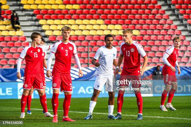 Eli Junior KROUPI of France, Villads NIELSEN of Denmark, Mads LAURITSEN of Denmark and Lucas HOGSBERG of Denmark during the UEFA Euro 2024,...