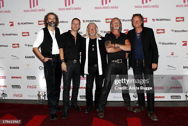 The band 'Santiano' attend the Music Meets Media 2013 Award at Grand Hotel Esplanade on September 5, 2013 in Berlin, Germany.