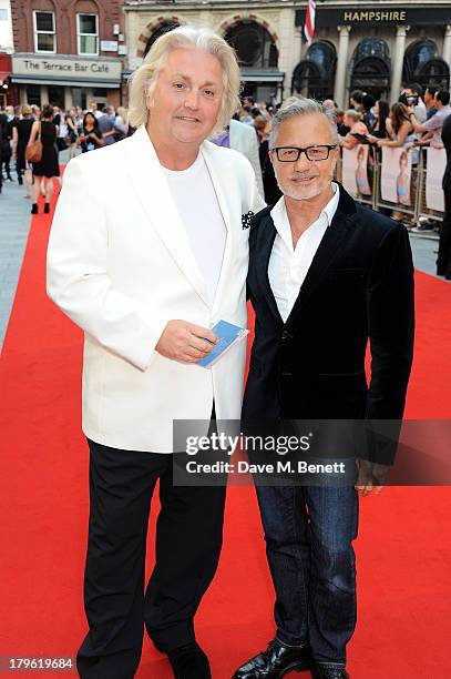 David Emanuel and Jacques Azagury attend the World Premiere of "Diana" at Odeon Leicester Square on September 5, 2013 in London, England.
