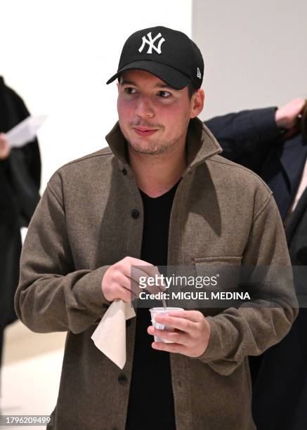 Portuguese whistleblower and founder of "Football Leaks" Rui Pinto arrives at the courthouse to face trial for allegedly hacking Paris Saint-Germain...