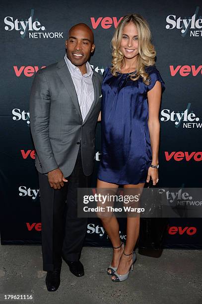 Tiki Barber and wife Traci Lynn Johnson attend the VEVO and Styled To Rock Celebration Hosted by Actress, Model and 'Styled to Rock' Mentor Erin...