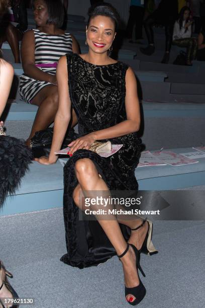Actress Rochelle Aytes attends the Tadashi Shoji show during Spring 2014 Mercedes-Benz Fashion Week at The Stage at Lincoln Center on September 5,...