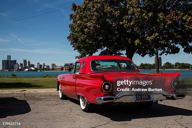 Ford Thunderbird sits on Belle Isle, a city-owned, island-park in the middle of the Detroit River, on September 5, 2013 in Detroit, Michigan. Belle...