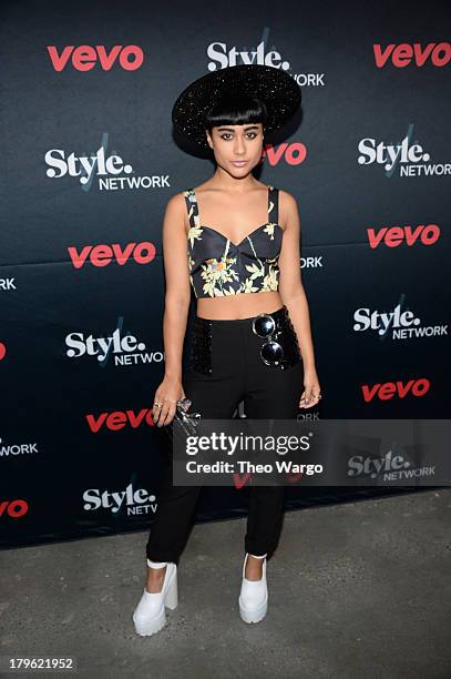 Singer Natalia Cappuccini aka Verbalicious attends the VEVO And Styled To Rock Celebration Hosted by 'Styled to Rock' Mentor Erin Wasson with...