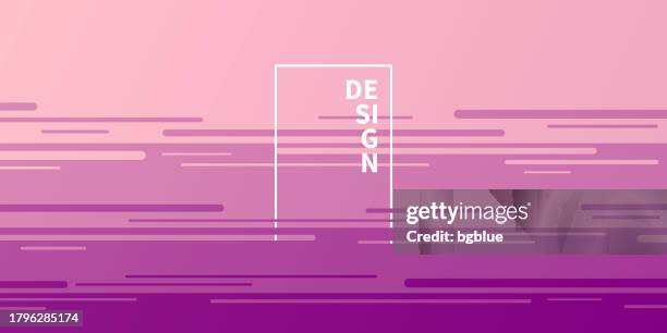 abstract design with horizontal lines and purple gradient - trendy background - sunset time lapse stock illustrations