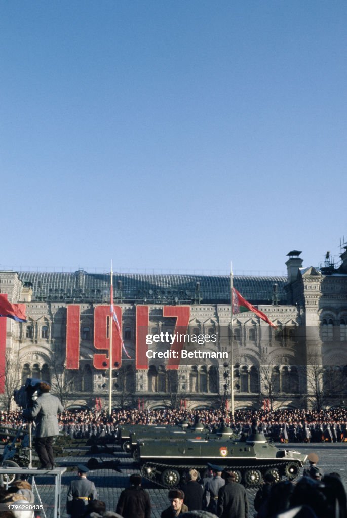 A military parade in Red Square marking the 61st anniversary of the ...
