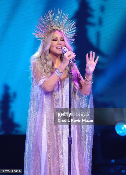 Mariah Carey performs onstage for "Merry Christmas One And All!" at Yaamava' Resort & Casino at San Manuel on November 15, 2023 in Highland,...