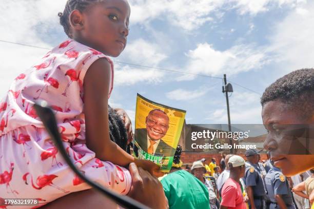 General view during a media briefing on voters registration weekend on November 18, 2023 in Johannesburg, South Africa. The Electoral Commission of...