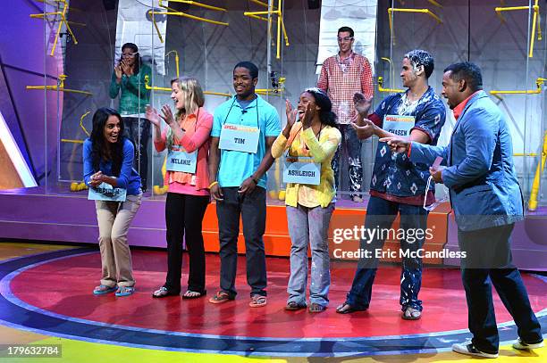 Walt Disney Television via Getty Images Family's game show, "Spell-Mageddon," has contestants take on hilarious distractions while spelling...