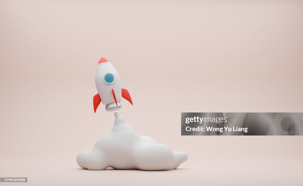 Rocket launch ,speed concept