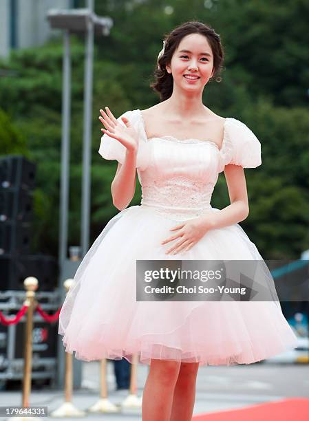 Kim So-Hyun arrives at the red carpet of the Seoul International Drama Awards 2013 at the National Theater of Korea Main Hall 'Hae' on September 5,...