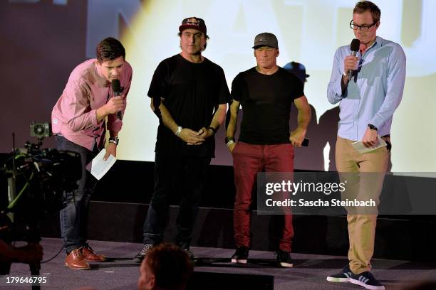 Tim Warwood, Ross Clarke-Jones, Tom Carroll and Quirin Rohleder attend the 'Heroes By Nature' Surf Night at Cineplex on September 5, 2013 in...