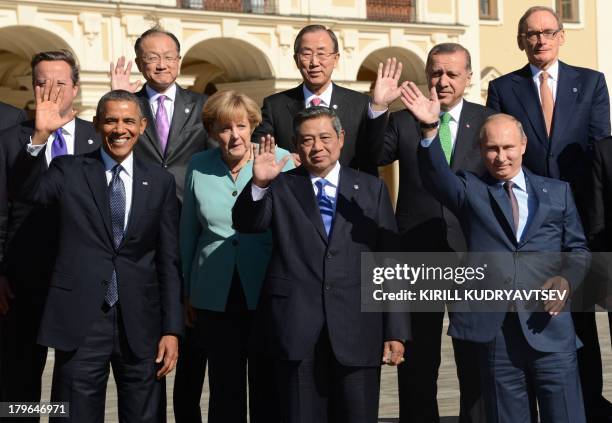 Leaders US President Barack Obama, Germany's Chancellor Angela Merkel, Indonesia's President Susilo Bambang Yudhoyono, Russia's President Vladimir...