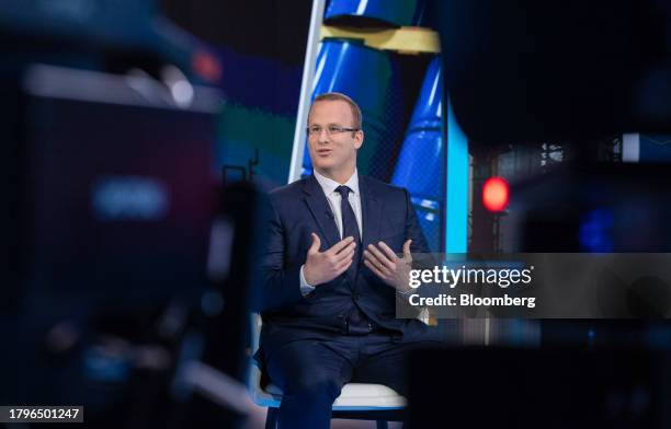 Pierre Andurand, founder of Andurand Capital Management LLP, during a Bloomberg Television interview in London, UK, on Wednesday, Nov. 22, 2023....