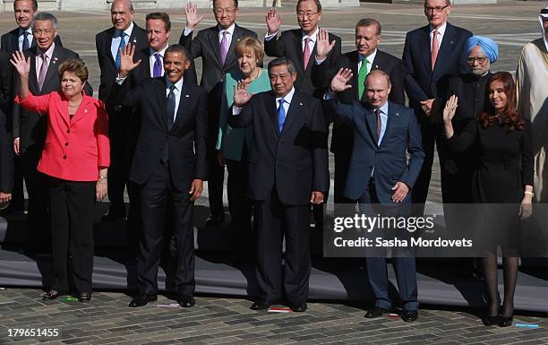 Brazilian President Dilma Rousseff, U.S. President Barack Obama, Indonesian President Susilo Bambang Yudhoyono, Russian President Vladimir Putin,...