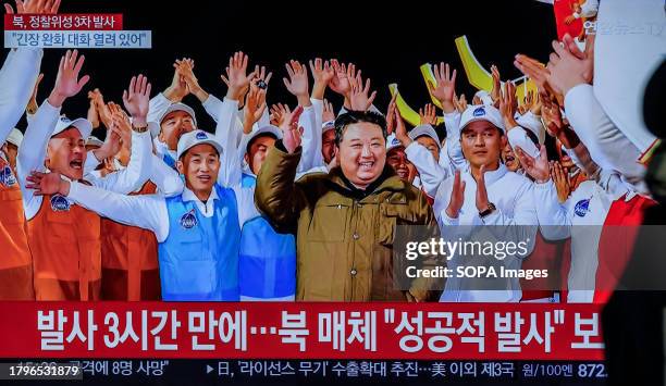 At Seoul's Yongsan Station shows North Korean leader Kim Jong Un and a report that North Korea's reconnaissance satellite, its third launch attempt...