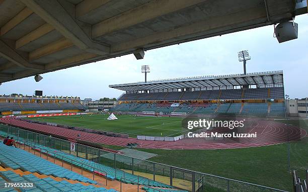 General view of the stadium Euganeo ahead of the Serie B match between AC Padova and Trapani Calcio at Stadio Euganeo on August 24, 2013 in Padova,...