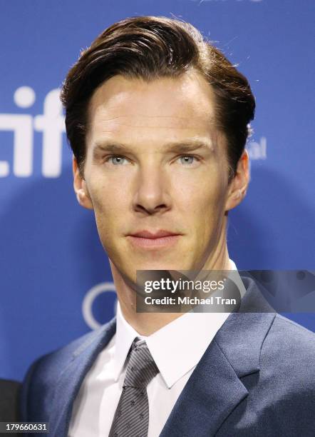 Benedict Cumberbatch attends "The Fifth Estate" press conference during the 2013 Toronto International Film Festival held at TIFF Bell Lightbox on...