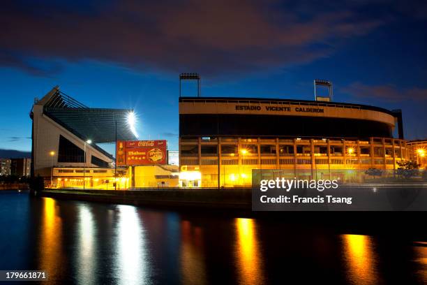 Atletico de Madrid, Vicente Calderon stadium, Manzanares river, Madrid, June 6, 2013.