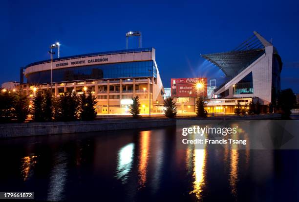 Atletico de Madrid, Vicente Calderon stadium, Manzanares river, Madrid, June 6, 2013.