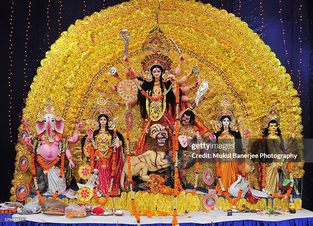 Durga Idol, Durga Puja Celebration, Delhi