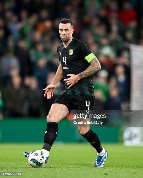 Dublin , Ireland - 21 November 2023; Shane Duffy of Republic of Ireland during the international friendly match between Republic of Ireland and New...