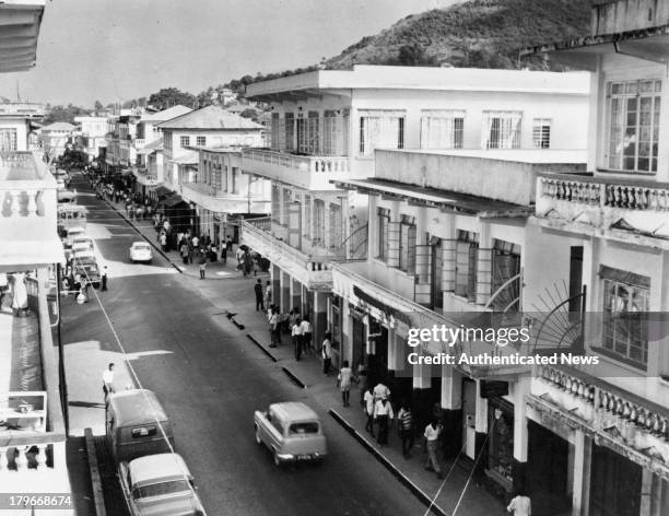 General view of a street in Freetown, Sierra Leon.