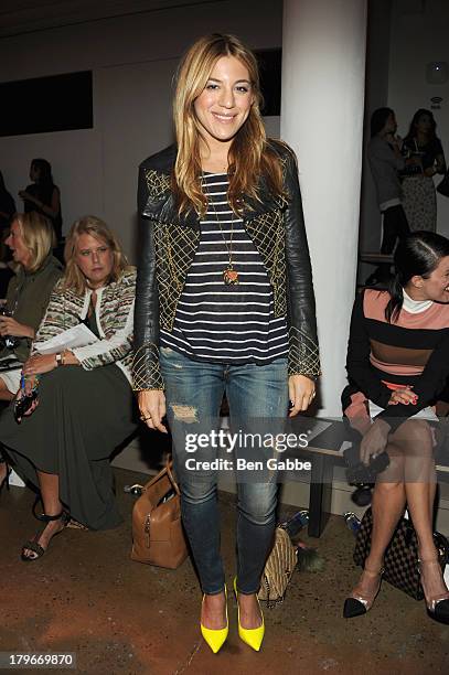 Nylon Magazine Style Editor Dani Stahl attends the Peter Som Spring 2014 fashion show during Mercedes-Benz Fashion Week at Milk Studios on September...