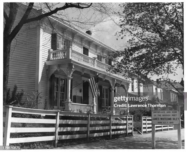 View of American poet, James Whitcomb Riley birthplace in Greenfield, Indiana.