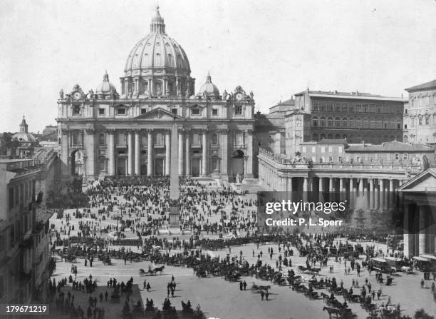 View of St. Peters Basilica in Vatican City. 4/1911