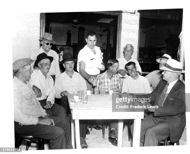 Gus Haralampis, Line tender, Anastasis Kotis, Captain and Diver of the Simi; Gabriel Astrolealitis, Diver, Mick Gianaras, Engineer, Milton Galanoe,...