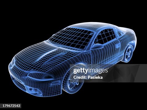 Car, wireframe Car, wireframe