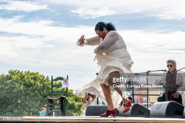 The bailaora Concha Vargas, during her performance at the Muelle de la Sal for the World Day of Flamenco on November 16, 2023 in Seville The family...