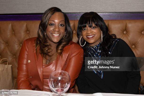 Dominique Sharpton and Ashley Sharpton attend Rachel Noerdlinger's Birthday Dinner at Brooklyn Chop House on November 15, 2023 in New York City.