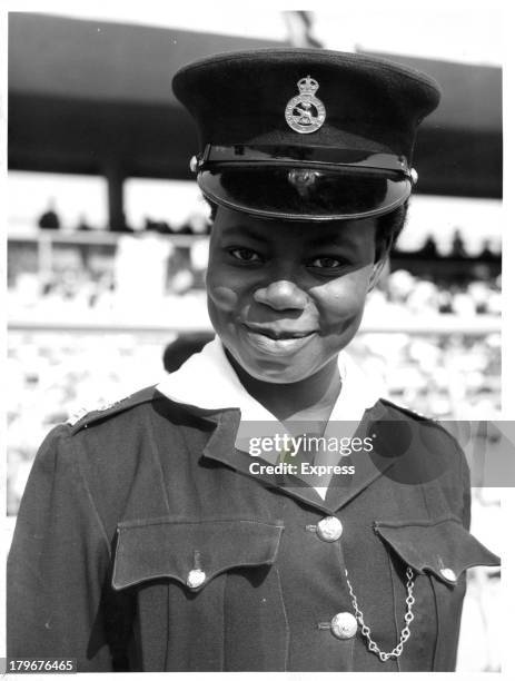 Police woman at the religious ceremony in Accra on Tuesday to make the independence of Ghana, 3/6/1957.