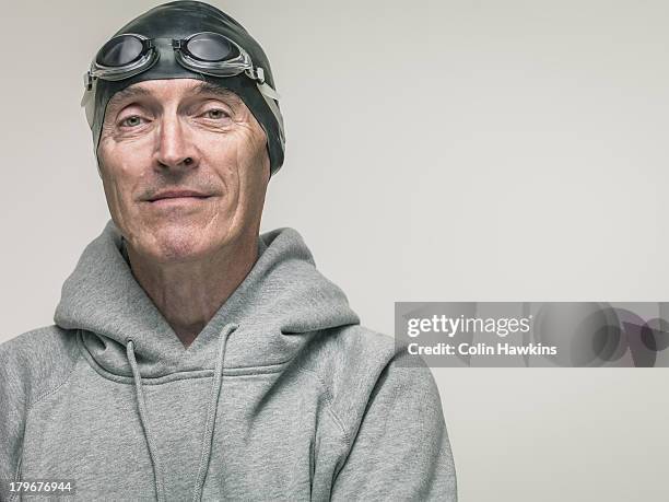 Elderly Man In Swim Wear, 照片檔