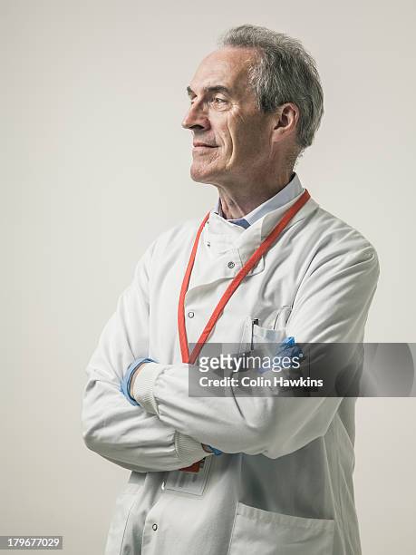 elderly health care worker - scientist portrait stock pictures, royalty-free photos & images