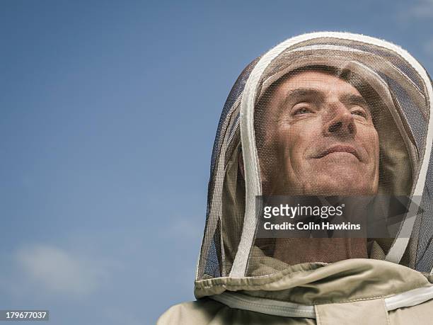 senior male  beekeeper - beekeeping stock pictures, royalty-free photos & images