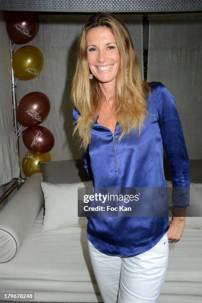 Former Miss France 1998/ TV presenter Sophie Thalmann attends the Duo Delice Dog Food Launch Party at 6 Mandel on September 6, 2013 in Paris, France.